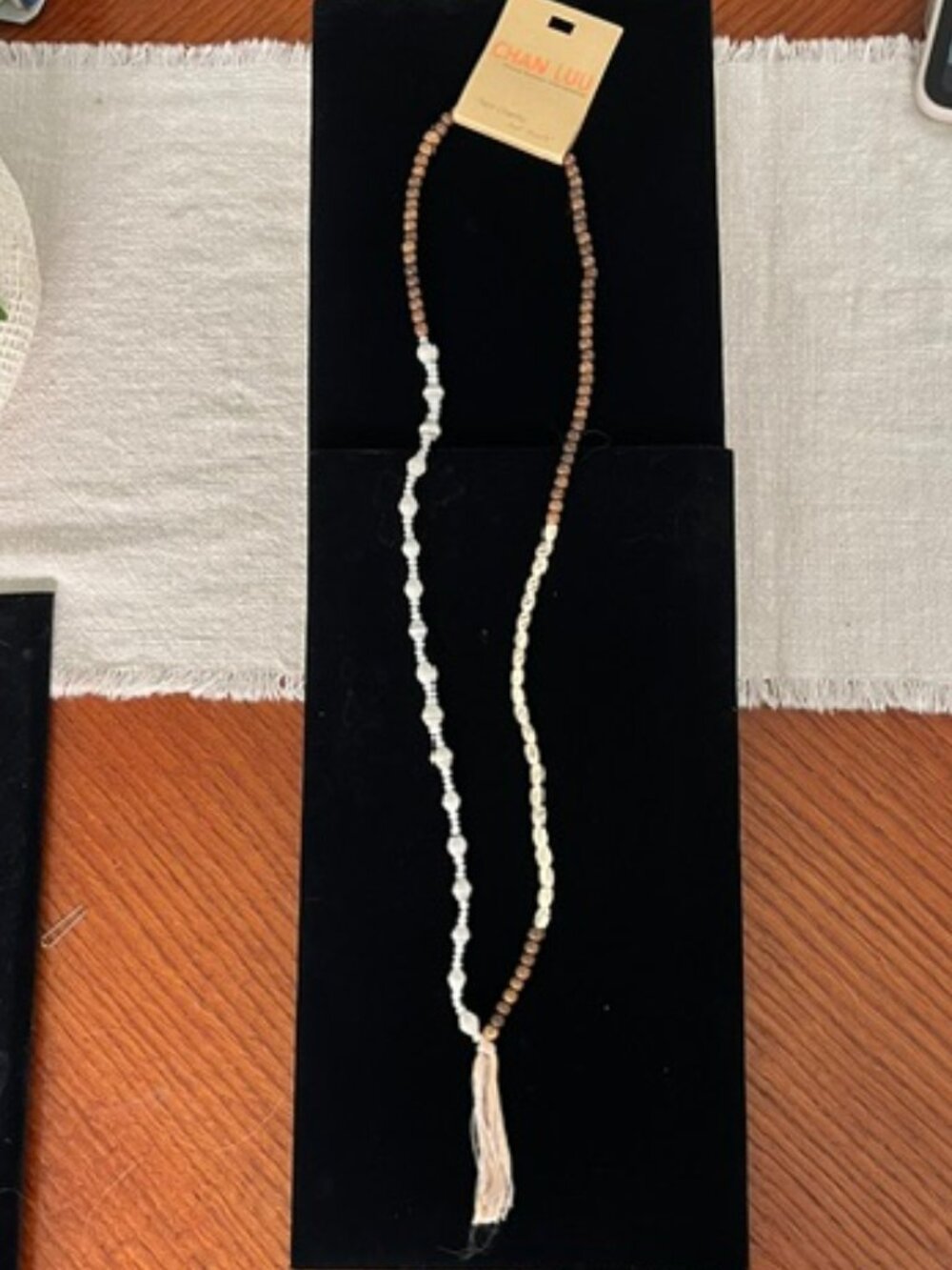 Vintage Chan Luu meditation necklace with cotton tassel NWT